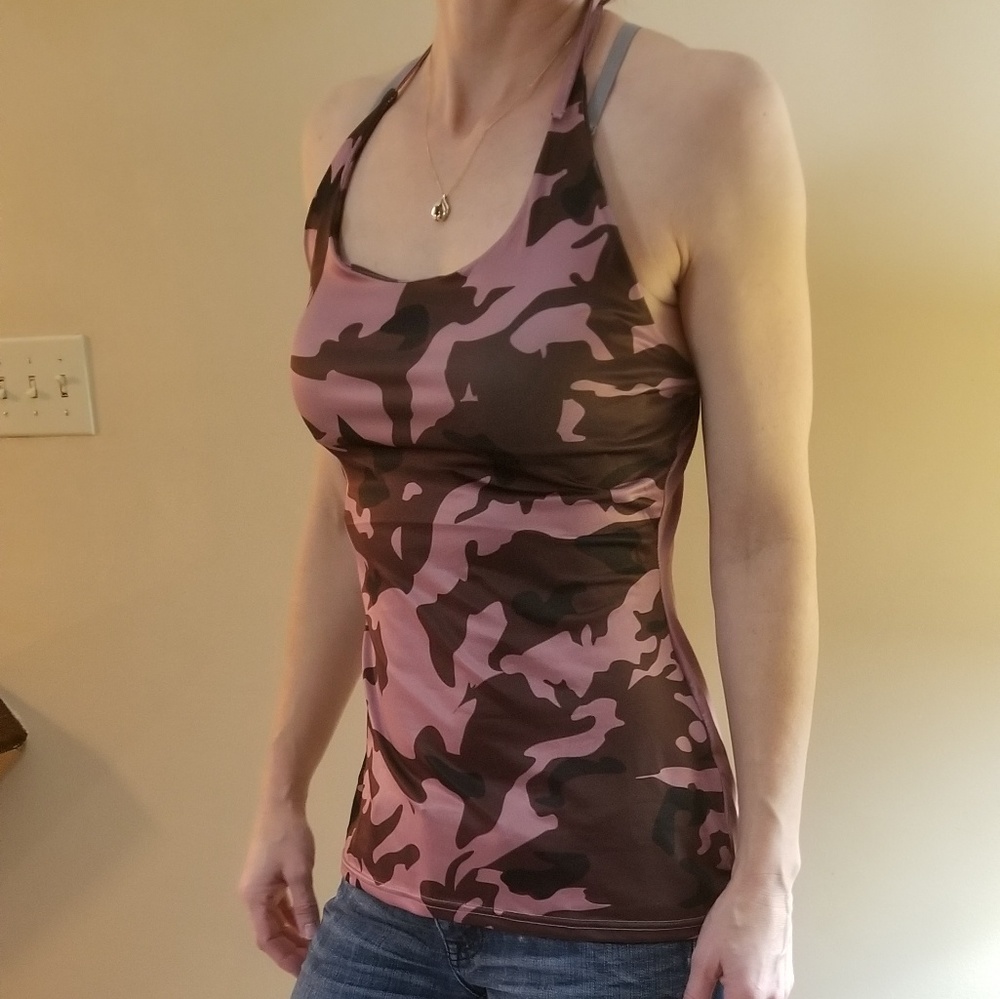 Camo silky top
